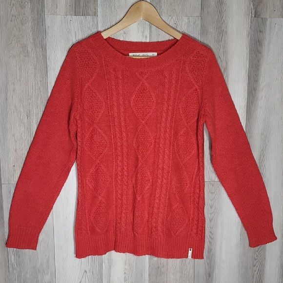 Woolrich Sweaters - Woolrich Womens Medium Wool Mohair Blend Cable Knit Sweater Classic Preppy